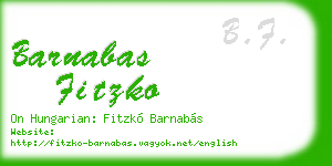barnabas fitzko business card