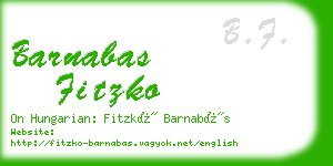 barnabas fitzko business card